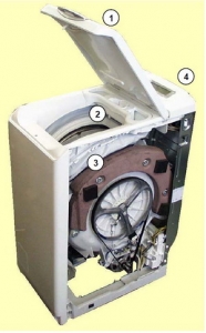 Разборка и сборка стиральной машины Zanussi ZWQ 5130, 5100 с вертикальной загрузкой, ширина 40 см, бак С4
